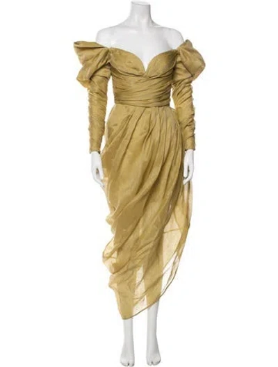 Pre-owned Zimmermann Linen Long Dress W/ Tags In Neutral