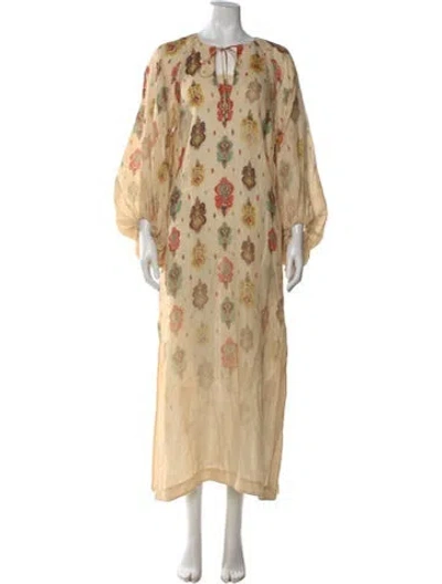Pre-owned Zimmermann Linen Long Dress W/ Tags In Neutral