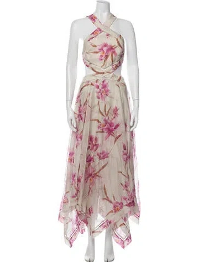 Pre-owned Zimmermann Linen Long Dress W/ Tags In Neutral