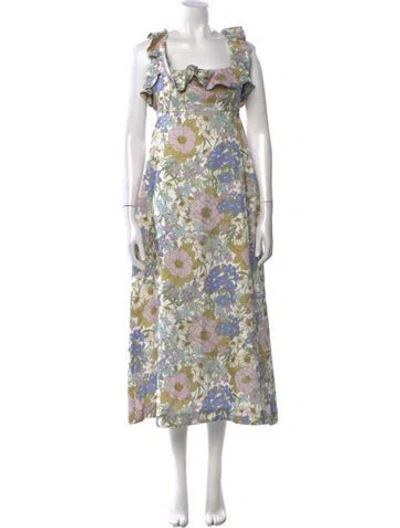 Pre-owned Zimmermann Linen Long Dress W/ Tags In Neutral
