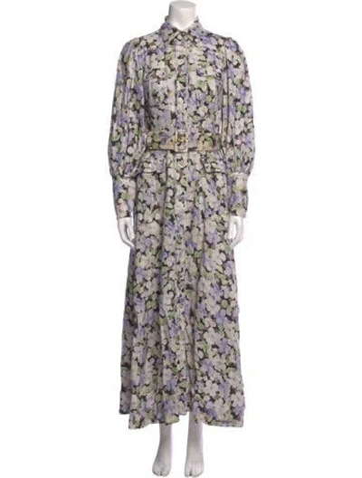 Pre-owned Zimmermann Linen Long Dress In White