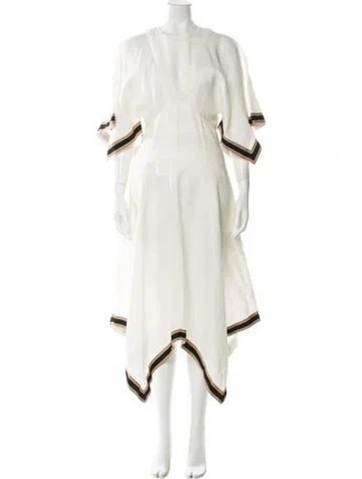 Pre-owned Zimmermann Linen Long Dress In White