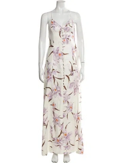 Pre-owned Zimmermann Linen Long Dress In White