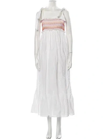Pre-owned Zimmermann Linen Long Dress In White