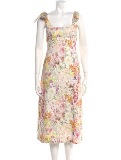 Pre-owned Zimmermann Linen Long Dress In White
