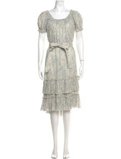 Pre-owned Zimmermann Linen Long Dress In White
