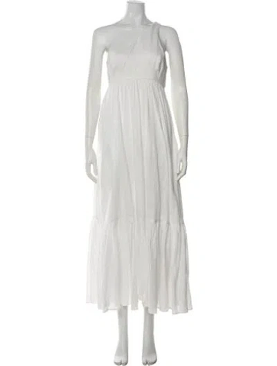Pre-owned Zimmermann Linen Long Dress In White