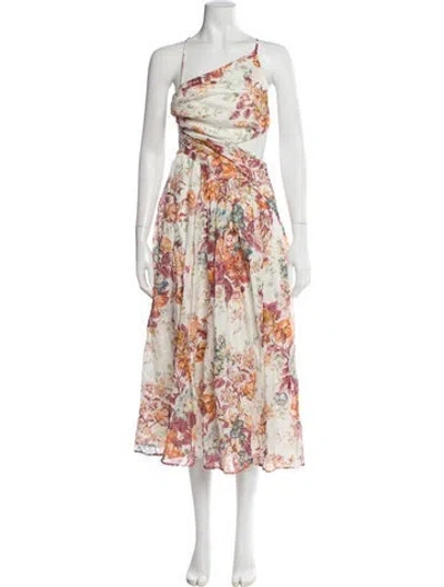 Pre-owned Zimmermann Linen Long Dress In White