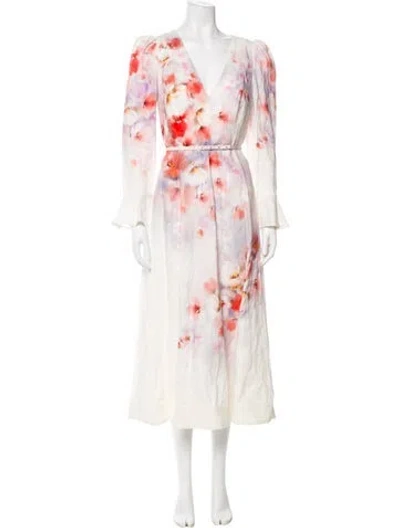 Pre-owned Zimmermann Linen Long Dress In White