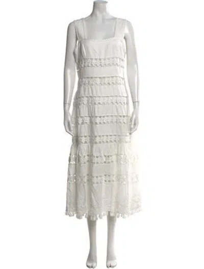 Pre-owned Zimmermann Linen Long Dress In White
