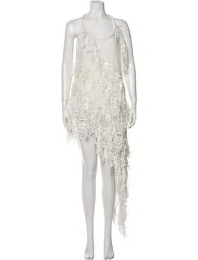 Pre-owned Zimmermann Linen Long Dress In White