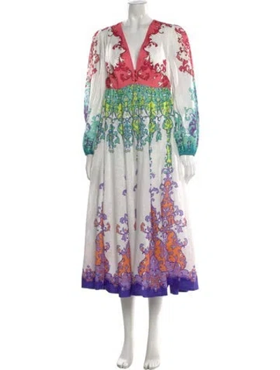Pre-owned Zimmermann Linen Long Dress In White