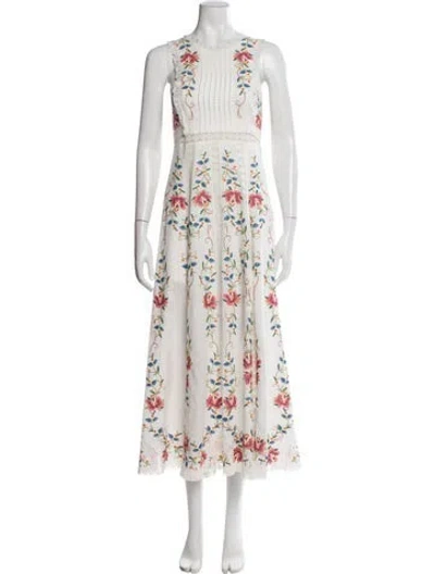 Pre-owned Zimmermann Linen Long Dress In White