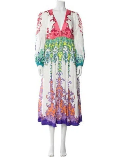 Pre-owned Zimmermann Linen Long Dress In White