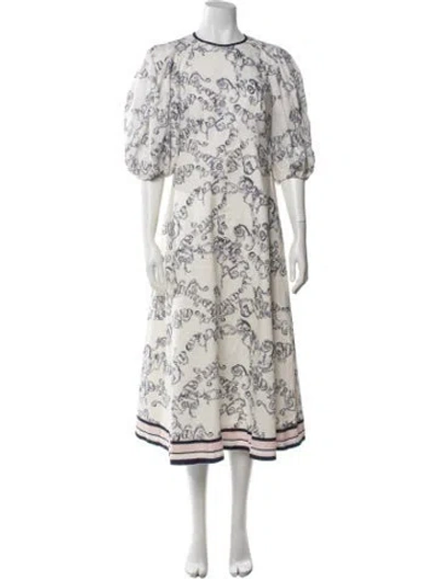 Pre-owned Zimmermann Linen Long Dress In White