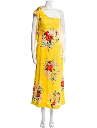 Pre-owned Zimmermann Linen Long Dress In Yellow