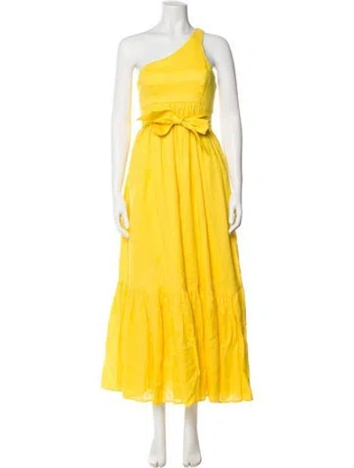Pre-owned Zimmermann Linen Long Dress In Yellow