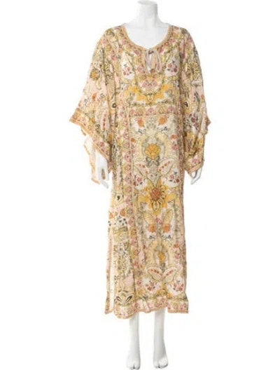 Pre-owned Zimmermann Linen Long Dress In Yellow
