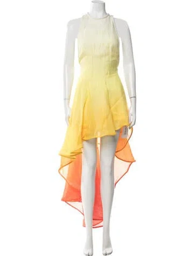Pre-owned Zimmermann Linen Long Dress In Yellow