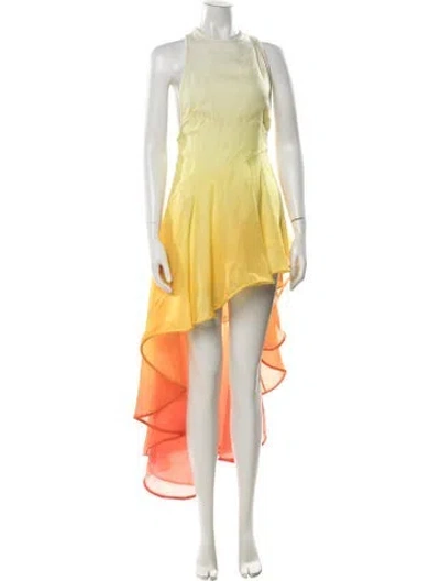 Pre-owned Zimmermann Linen Long Dress In Yellow