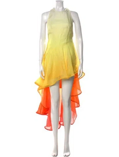 Pre-owned Zimmermann Linen Long Dress In Yellow