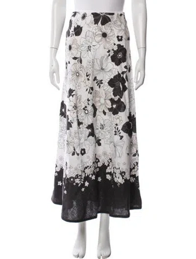 Pre-owned Zimmermann Linen Long Skirt In Multicolor