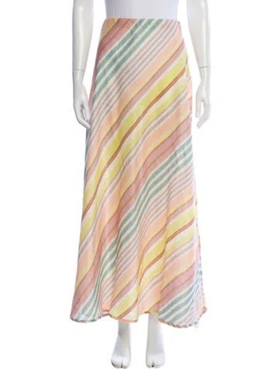 Pre-owned Zimmermann Linen Long Skirt In Neutral