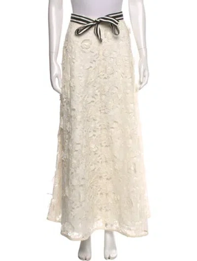 Pre-owned Zimmermann Linen Long Skirt In Neutral