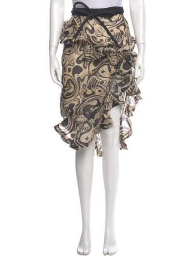 Pre-owned Zimmermann Linen Long Skirt In Neutral