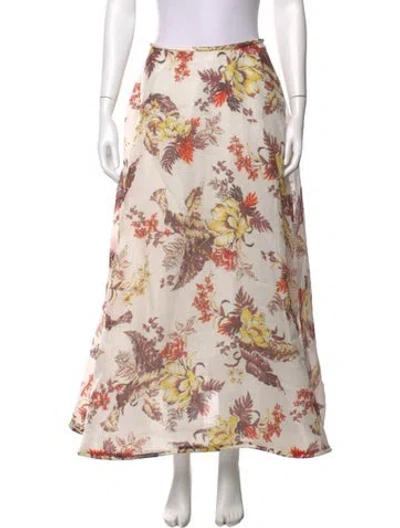 Pre-owned Zimmermann Linen Long Skirt In Neutral