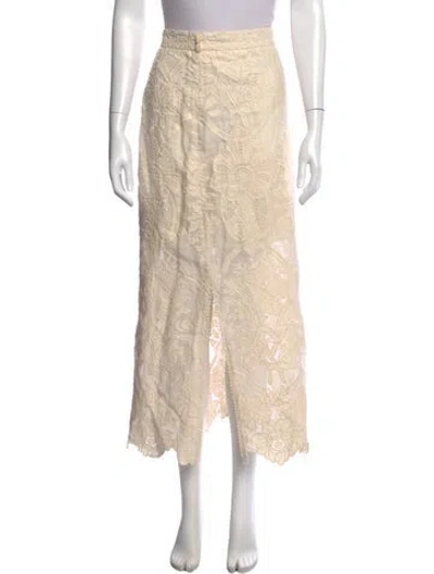 Pre-owned Zimmermann Linen Long Skirt In Neutral