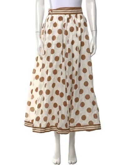 Pre-owned Zimmermann Linen Long Skirt In Neutrals