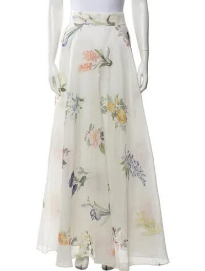 Pre-owned Zimmermann Linen Long Skirt In Neutrals