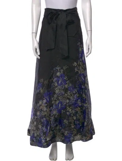 Pre-owned Zimmermann Linen Long Skirt W/ Tags In Black