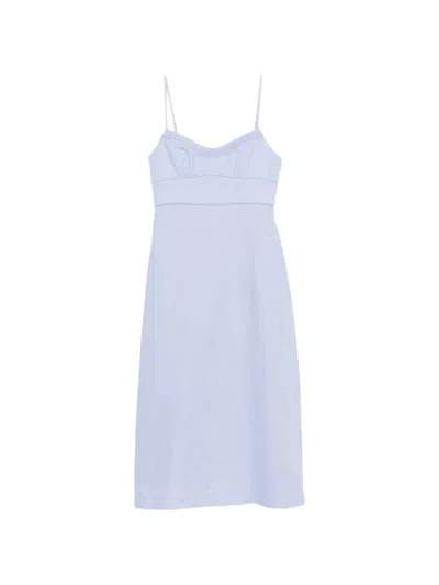 Zimmermann Linen Midi Dress In Blue