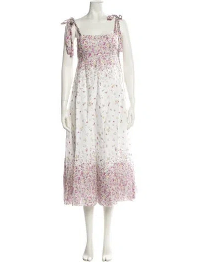 Pre-owned Zimmermann Linen Midi Length Dress In Neutral