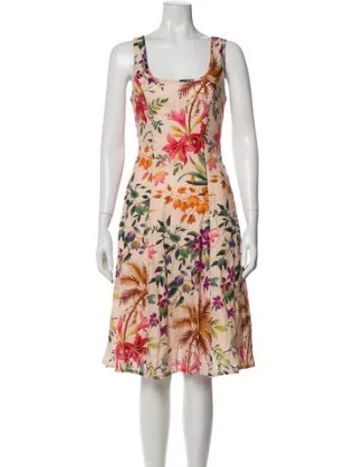 Pre-owned Zimmermann Linen Midi Length Dress In Neutral
