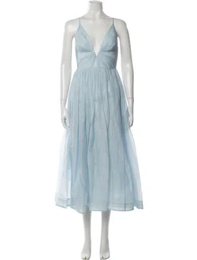 Pre-owned Zimmermann Linen Midi Length Dress In Neutral