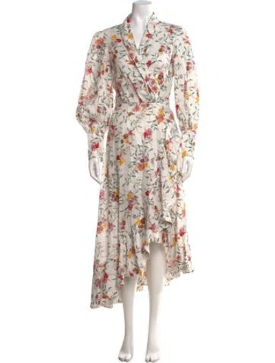 Pre-owned Zimmermann Linen Midi Length Dress In Neutral