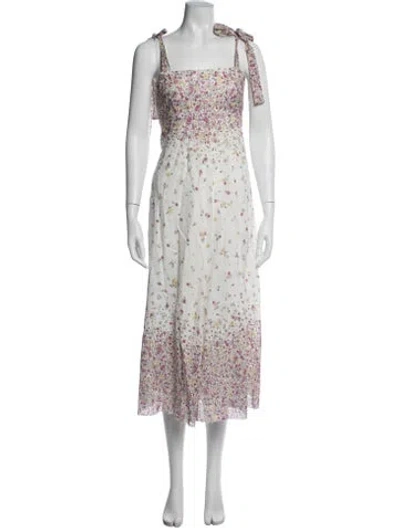 Pre-owned Zimmermann Linen Midi Length Dress In Neutrals