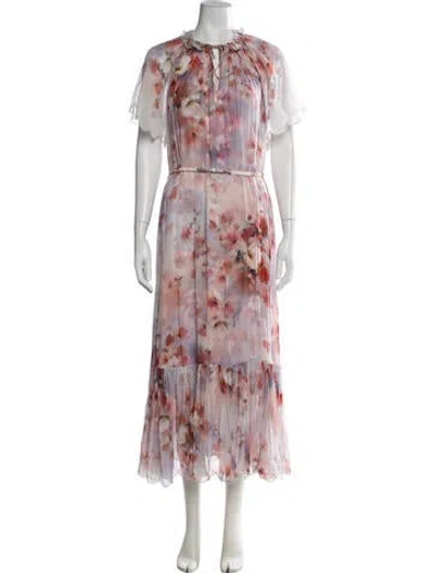 Pre-owned Zimmermann Linen Midi Length Dress In Neutrals