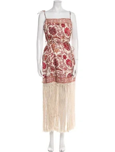 Pre-owned Zimmermann Linen Midi Length Dress W/ Tags