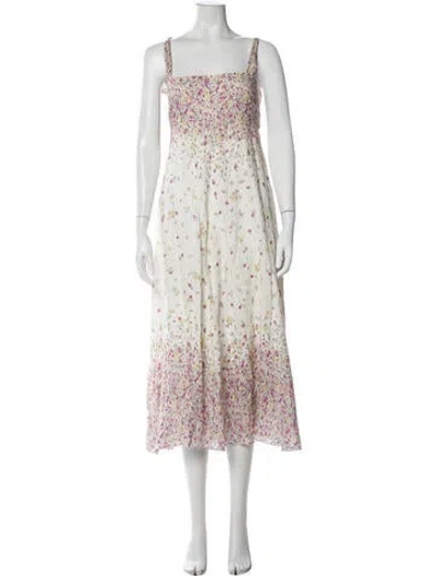 Pre-owned Zimmermann Linen Midi Length Dress In White