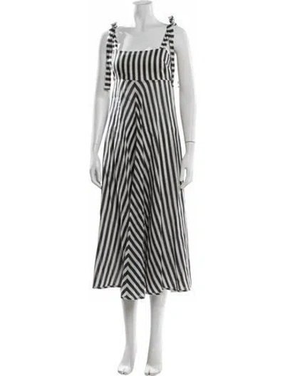 Pre-owned Zimmermann Linen Midi Length Dress In White