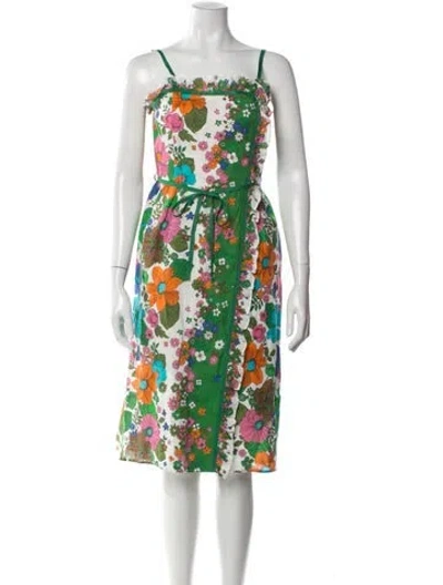 Pre-owned Zimmermann Linen Midi Length Dress In White