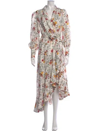Pre-owned Zimmermann Linen Midi Length Dress In White