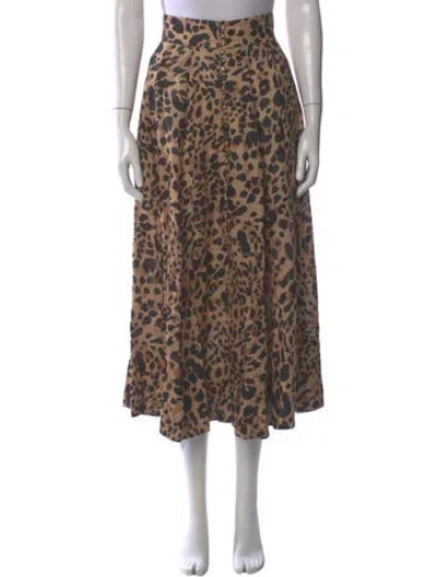Pre-owned Zimmermann Linen Midi Length Skirt
