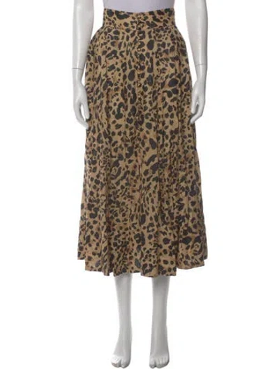 Pre-owned Zimmermann Linen Midi Length Skirt