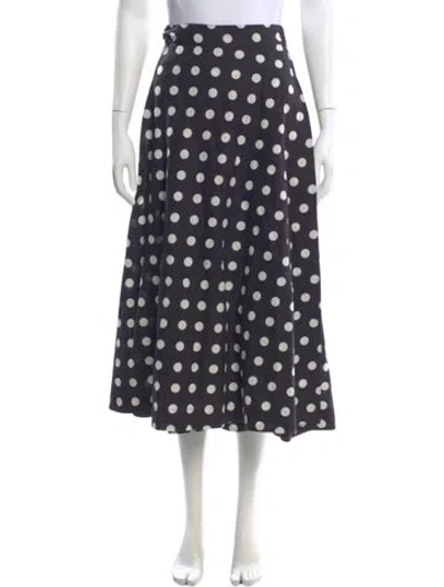 Pre-owned Zimmermann Linen Midi Length Skirt In Black