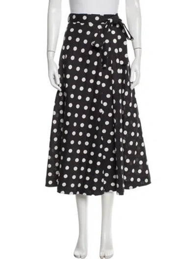 Pre-owned Zimmermann Linen Midi Length Skirt In Black